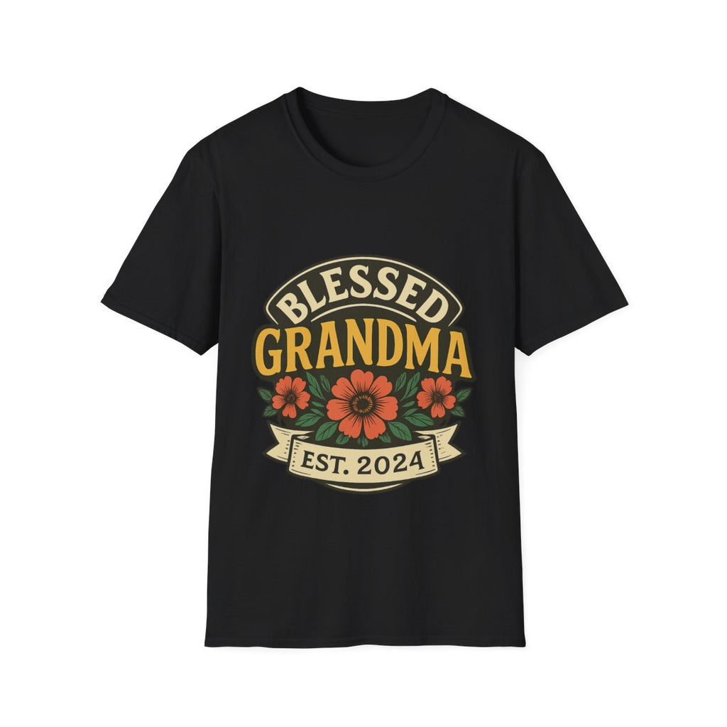 Blessed Grandma Shirt, Grandmother Gift, Est Established Year Vintage Floral Tee, Mothers Day Gift for Nana, Proud Grandma T-Shirt