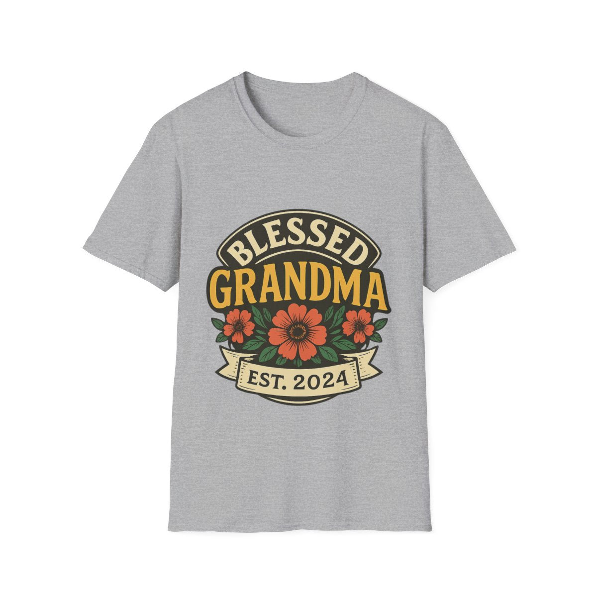 Blessed Grandma Shirt, Grandmother Gift, Est Established Year Vintage Floral Tee, Mothers Day Gift for Nana, Proud Grandma T-Shirt