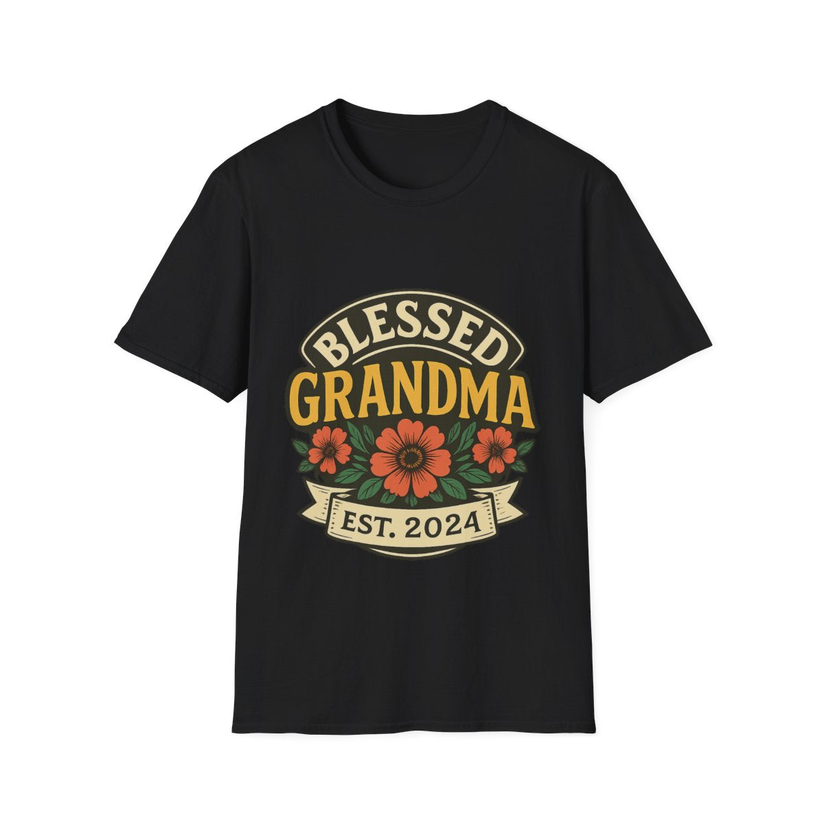 Blessed Grandma Shirt, Grandmother Gift, Est Established Year Vintage Floral Tee, Mothers Day Gift for Nana, Proud Grandma T-Shirt