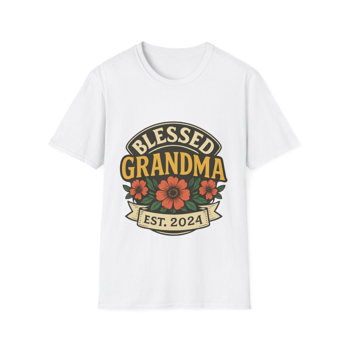 Blessed Grandma Shirt, Grandmother Gift, Est Established Year Vintage Floral Tee, Mothers Day Gift for Nana, Proud Grandma T-Shirt
