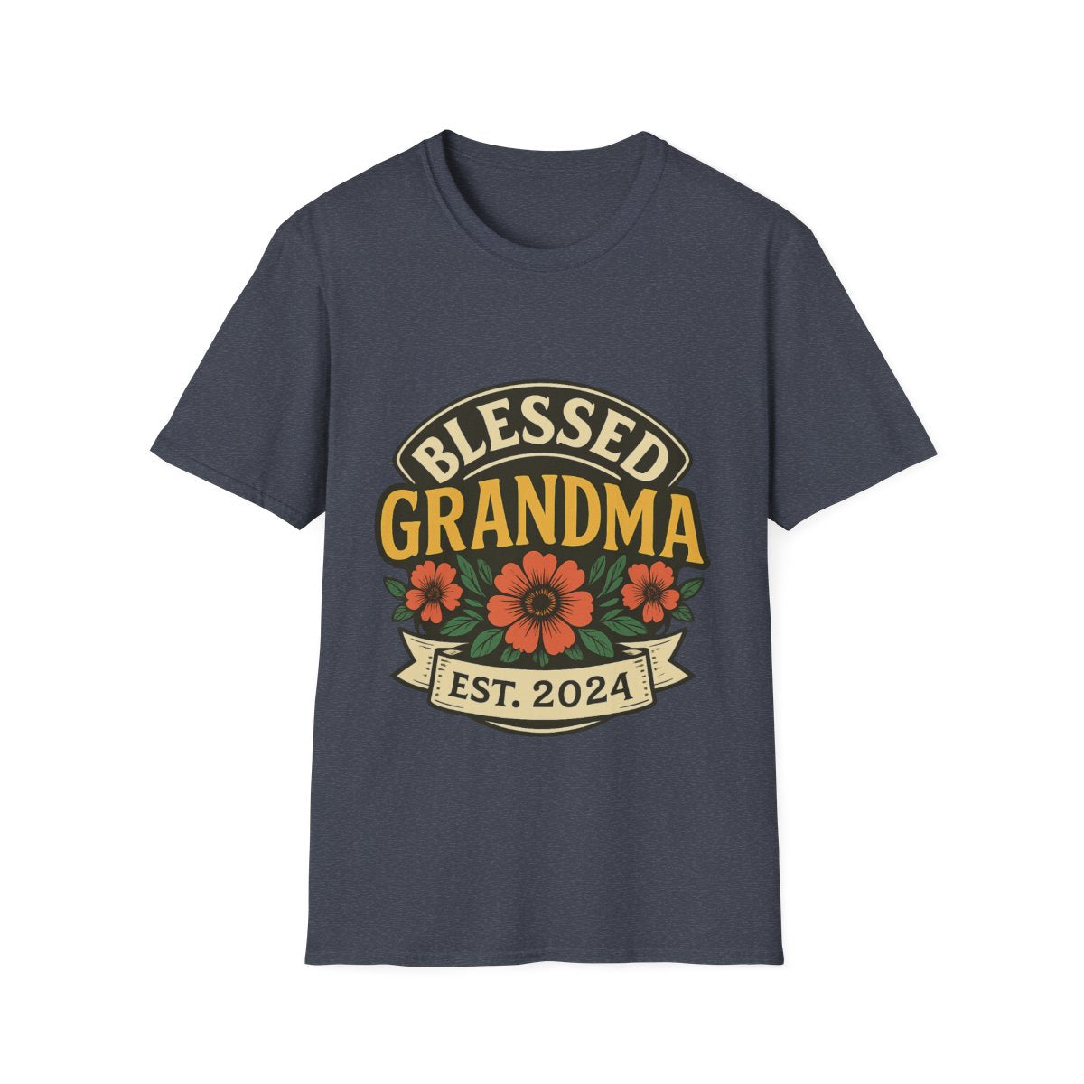 Blessed Grandma Shirt, Grandmother Gift, Est Established Year Vintage Floral Tee, Mothers Day Gift for Nana, Proud Grandma T-Shirt