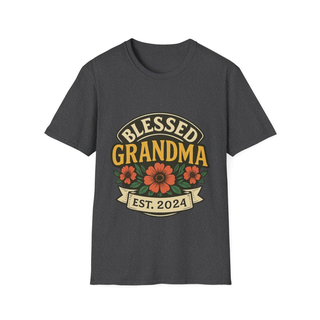 Blessed Grandma Shirt, Grandmother Gift, Est Established Year Vintage Floral Tee, Mothers Day Gift for Nana, Proud Grandma T-Shirt