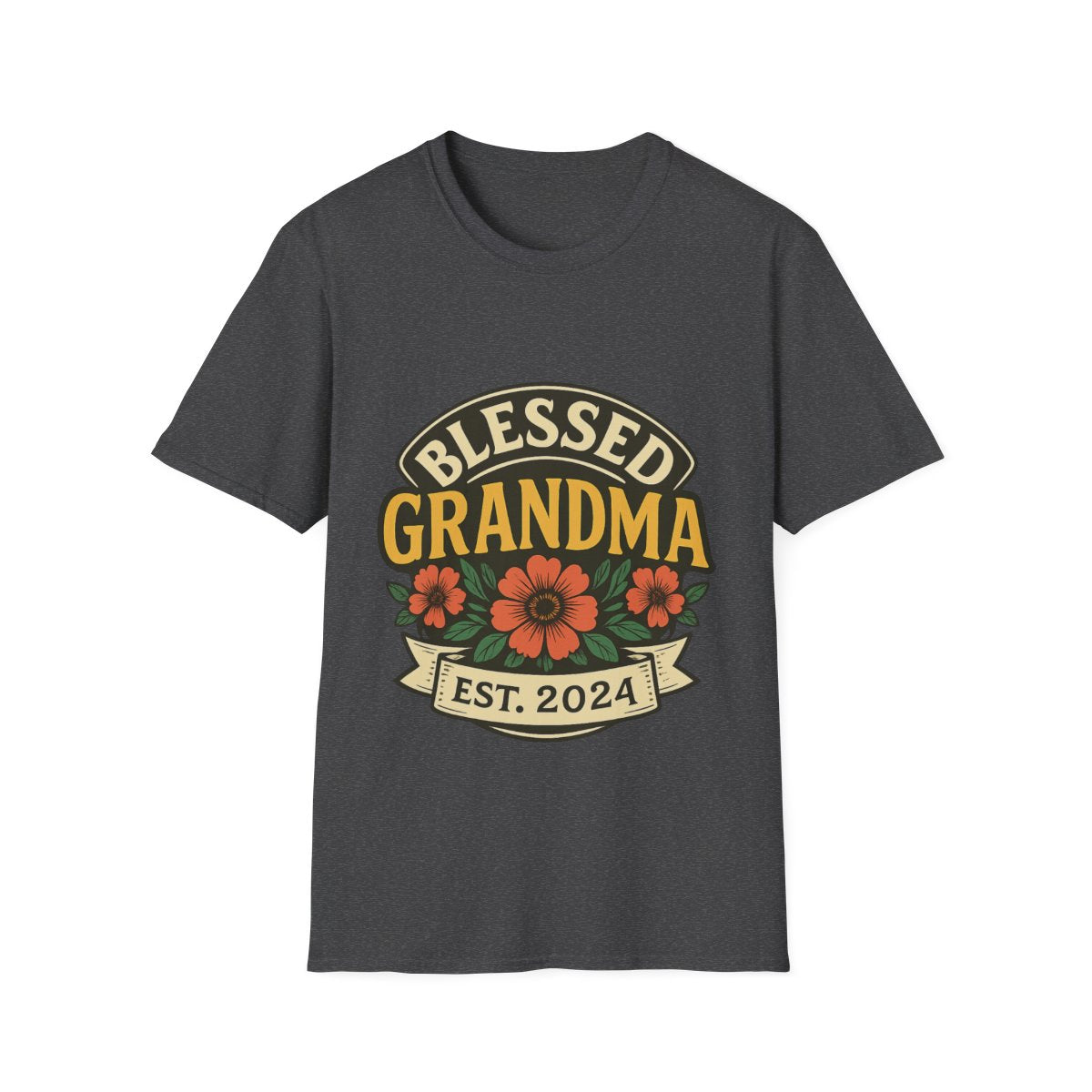 Blessed Grandma Shirt, Grandmother Gift, Est Established Year Vintage Floral Tee, Mothers Day Gift for Nana, Proud Grandma T-Shirt