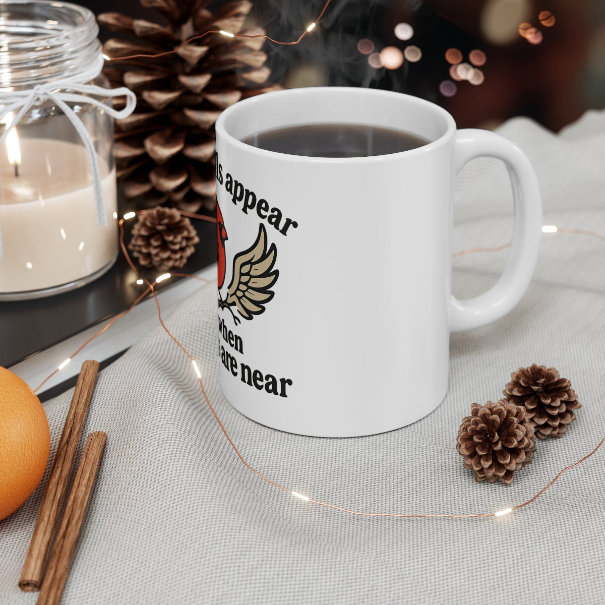 Cardinal Memorial Mug Cardinals Appear When Angels Are Near Grief Gift Remembrance Mug Sympathy Gift Loss of Loved One Bereavement
