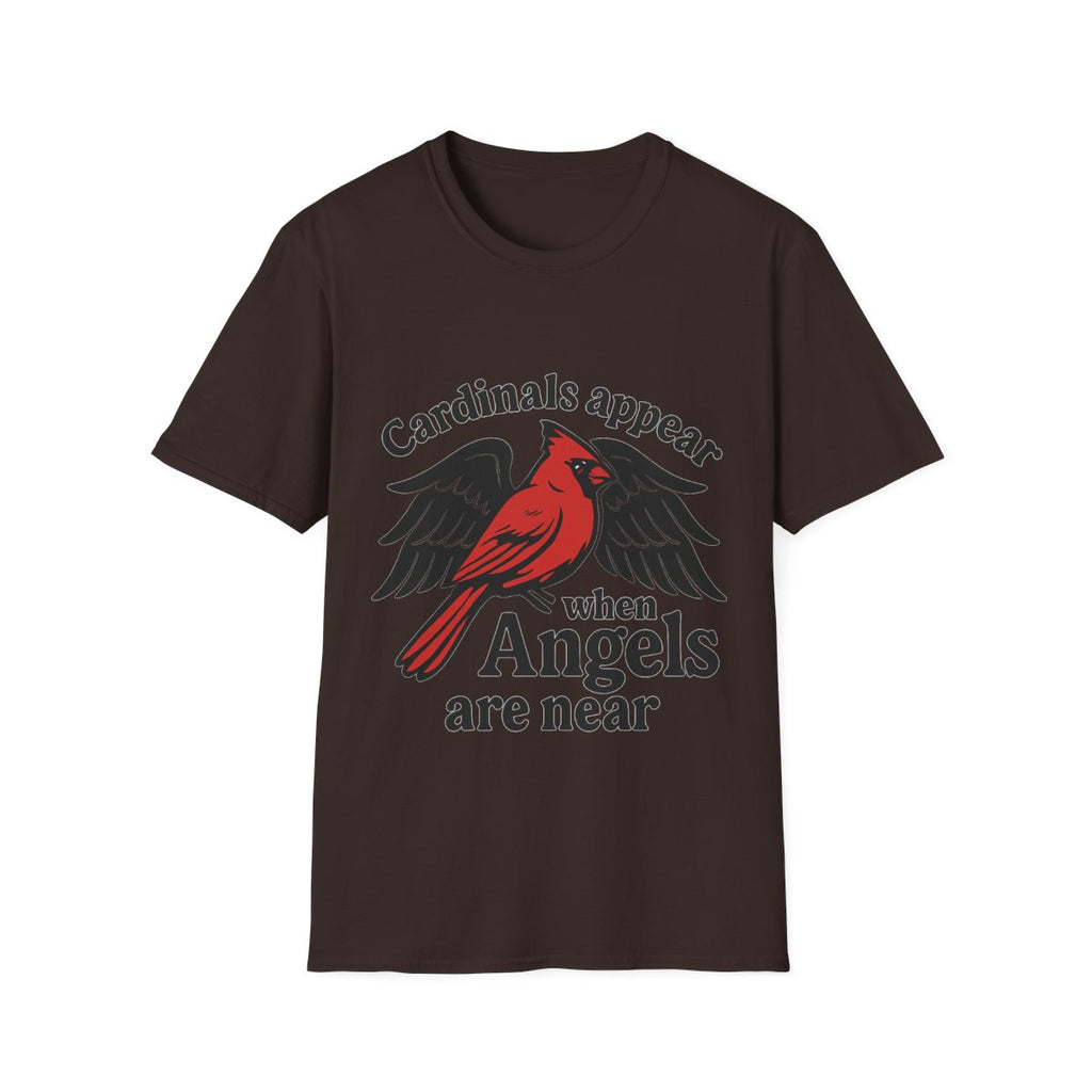 Cardinals Appear When Angels Are Near Shirt Memorial Tshirt Loss of Loved One Remembrance Gift Sympathy Bereavement Grief Comfort