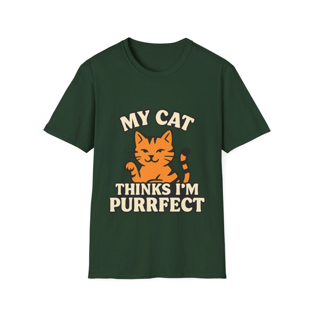 Cat Lover Shirt, My Cat Thinks I'm Purrfect T-Shirt, Funny Cat Owner Gift, Cat Mom Tee, Cat Dad Shirt, Crazy Cat Lady