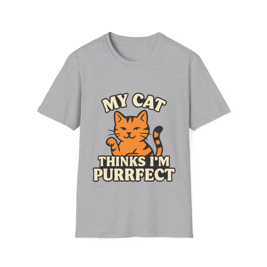 Cat Lover Shirt, My Cat Thinks I'm Purrfect T-Shirt, Funny Cat Owner Gift, Cat Mom Tee, Cat Dad Shirt, Crazy Cat Lady