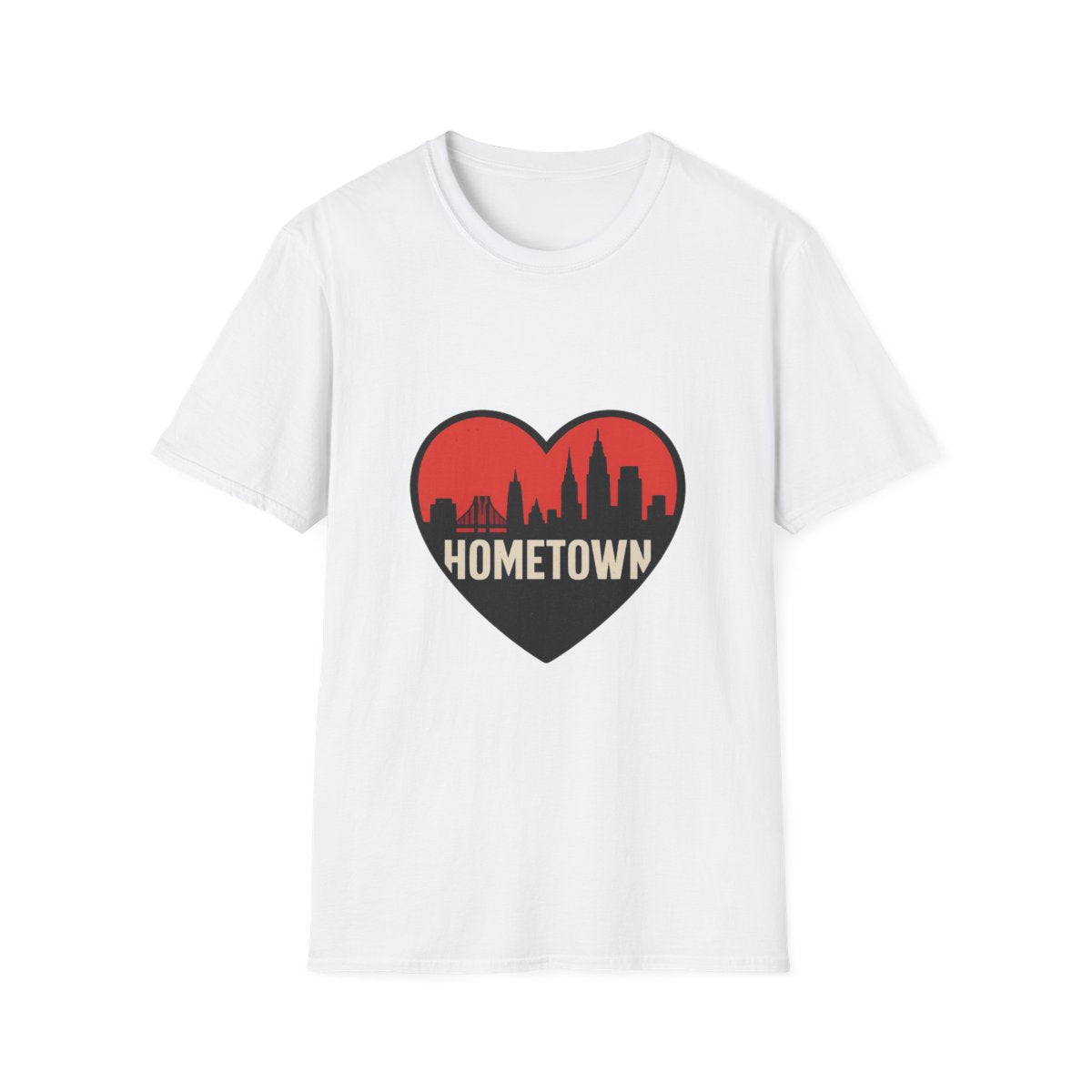 City Skyline Heart T-Shirt | Hometown Pride Tee | Urban City Lover Gift | NYC LA Chicago Shirt | Travel Souvenir Graphic Tee