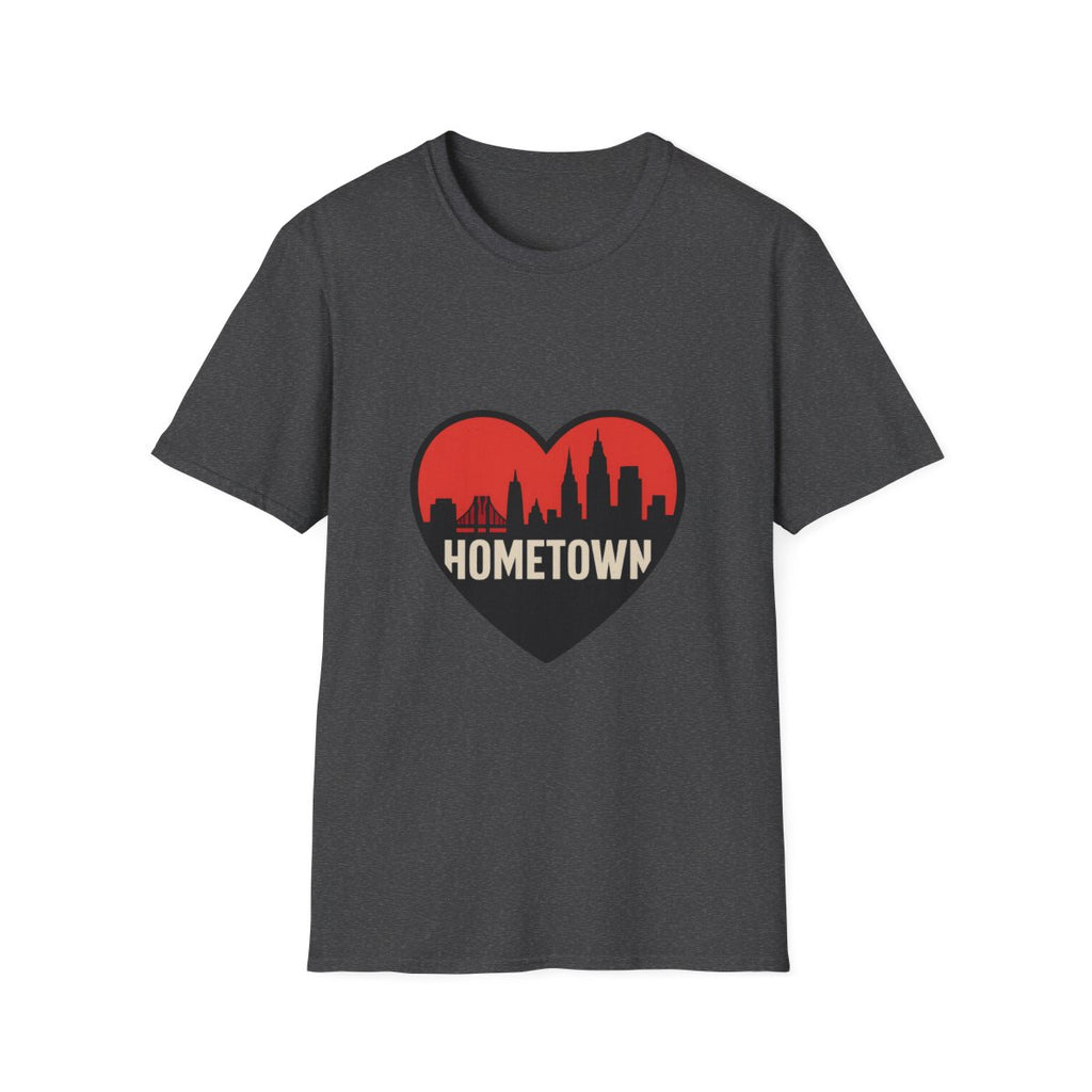 City Skyline Heart T-Shirt | Hometown Pride Tee | Urban City Lover Gift | NYC LA Chicago Shirt | Travel Souvenir Graphic Tee