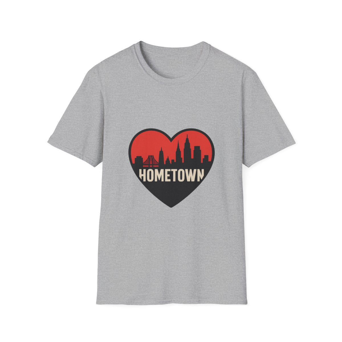 City Skyline Heart T-Shirt | Hometown Pride Tee | Urban City Lover Gift | NYC LA Chicago Shirt | Travel Souvenir Graphic Tee