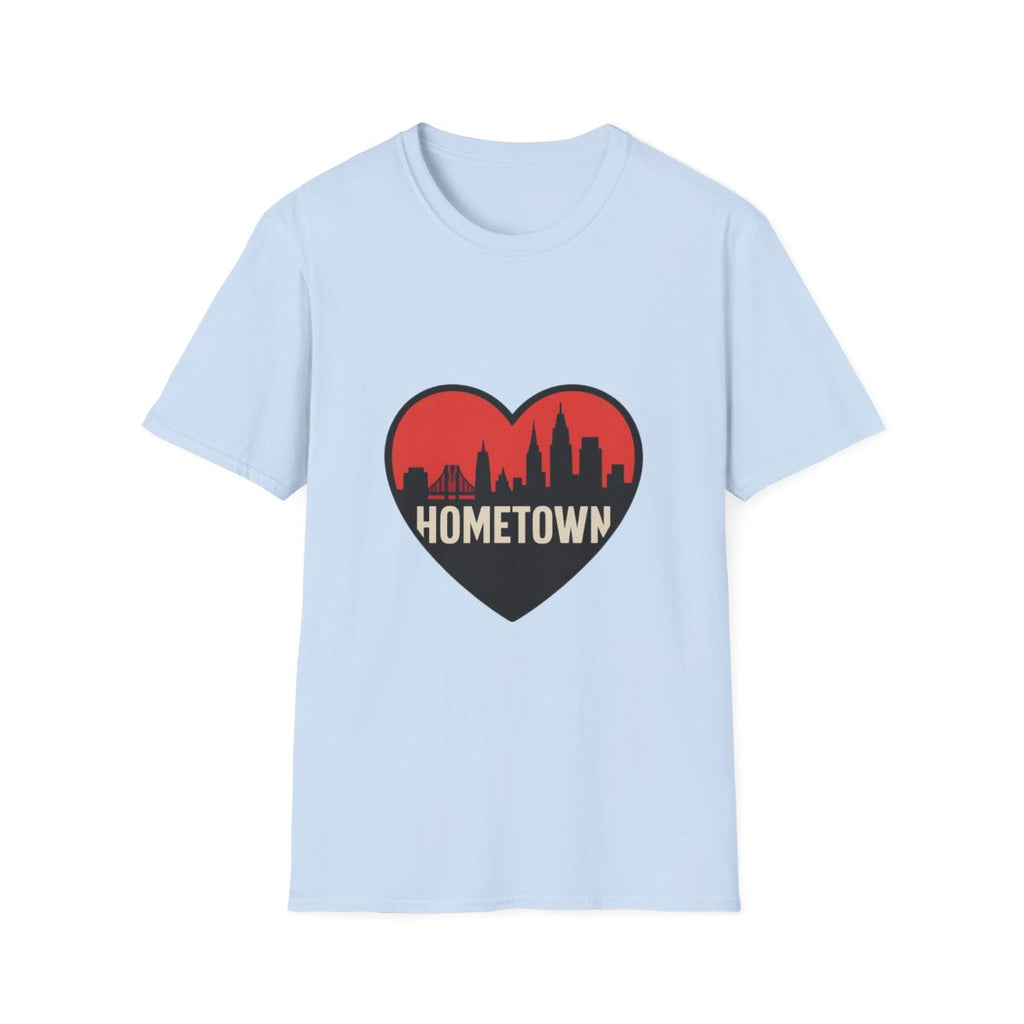 City Skyline Heart T-Shirt | Hometown Pride Tee | Urban City Lover Gift | NYC LA Chicago Shirt | Travel Souvenir Graphic Tee