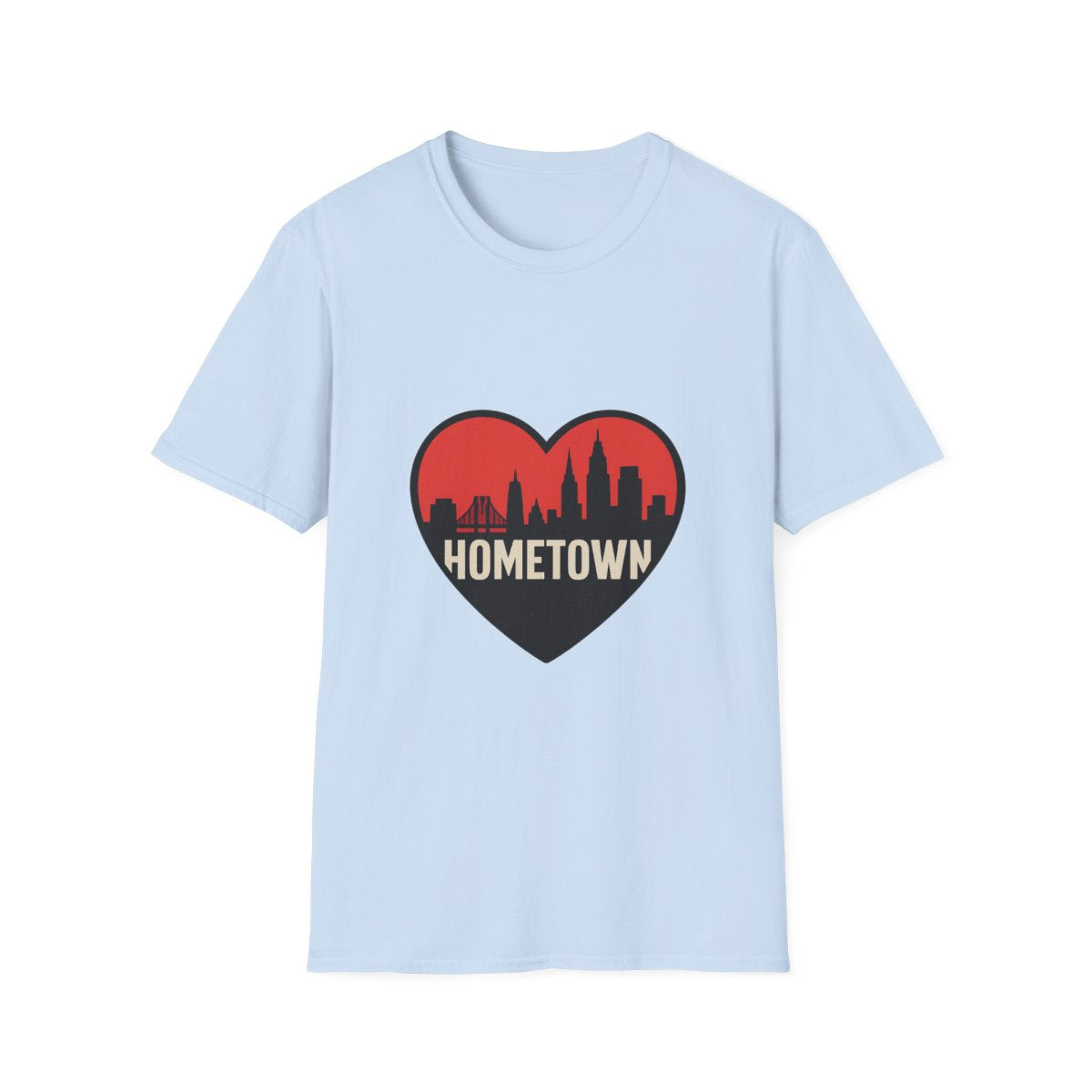 City Skyline Heart T-Shirt | Hometown Pride Tee | Urban City Lover Gift | NYC LA Chicago Shirt | Travel Souvenir Graphic Tee