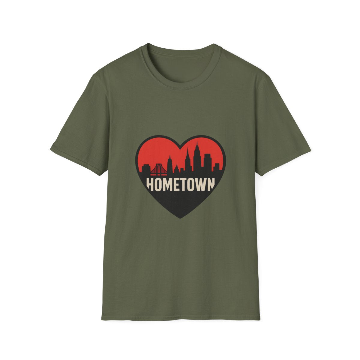 City Skyline Heart T-Shirt | Hometown Pride Tee | Urban City Lover Gift | NYC LA Chicago Shirt | Travel Souvenir Graphic Tee