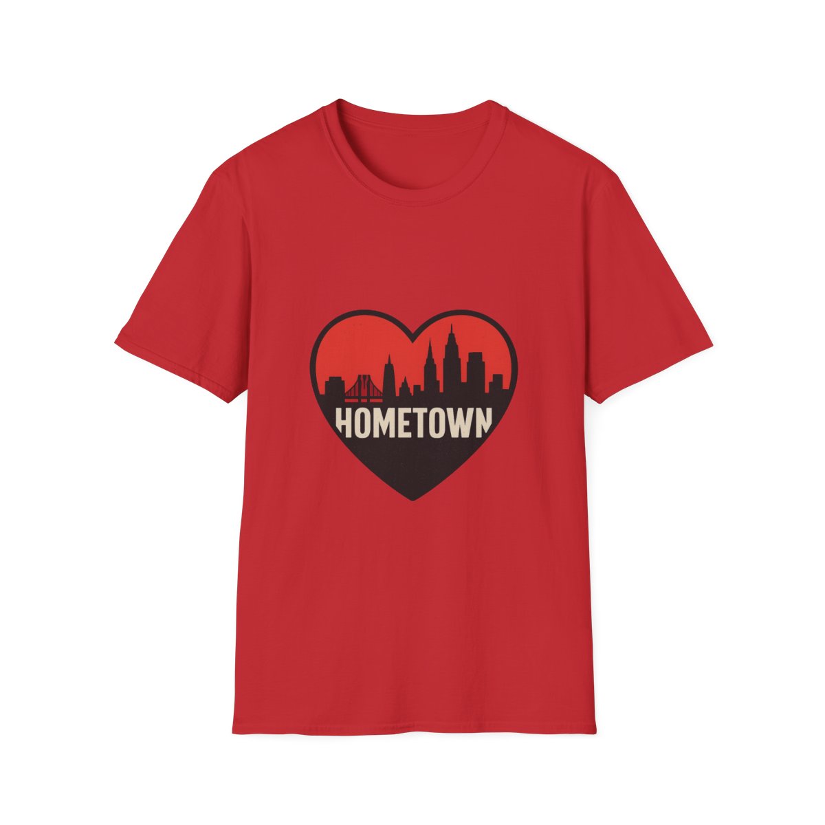 City Skyline Heart T-Shirt | Hometown Pride Tee | Urban City Lover Gift | NYC LA Chicago Shirt | Travel Souvenir Graphic Tee