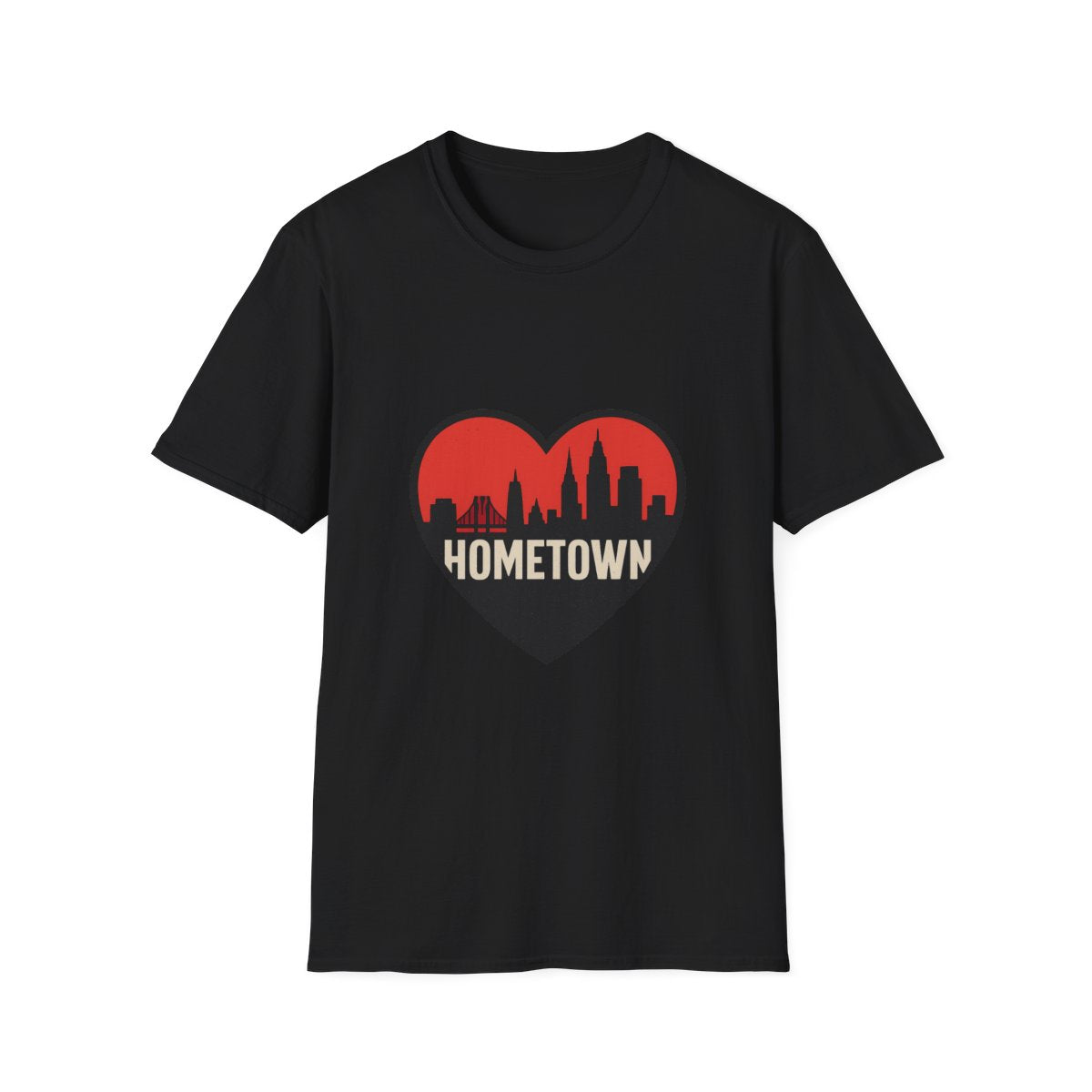 City Skyline Heart T-Shirt | Hometown Pride Tee | Urban City Lover Gift | NYC LA Chicago Shirt | Travel Souvenir Graphic Tee