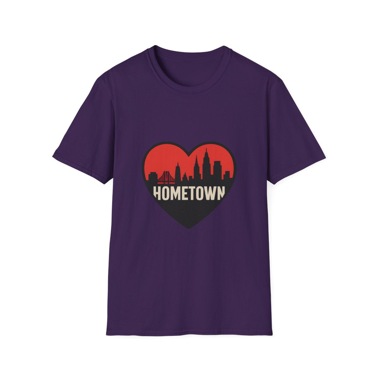 City Skyline Heart T-Shirt | Hometown Pride Tee | Urban City Lover Gift | NYC LA Chicago Shirt | Travel Souvenir Graphic Tee