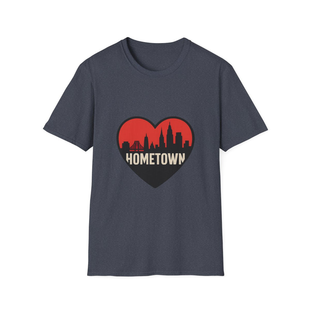 City Skyline Heart T-Shirt | Hometown Pride Tee | Urban City Lover Gift | NYC LA Chicago Shirt | Travel Souvenir Graphic Tee