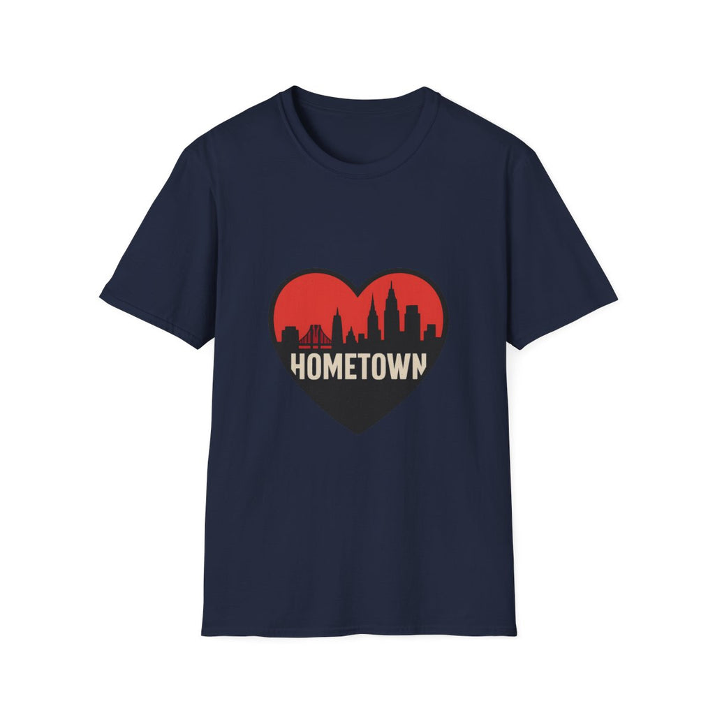 City Skyline Heart T-Shirt | Hometown Pride Tee | Urban City Lover Gift | NYC LA Chicago Shirt | Travel Souvenir Graphic Tee
