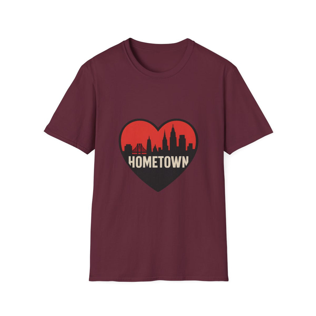 City Skyline Heart T-Shirt | Hometown Pride Tee | Urban City Lover Gift | NYC LA Chicago Shirt | Travel Souvenir Graphic Tee