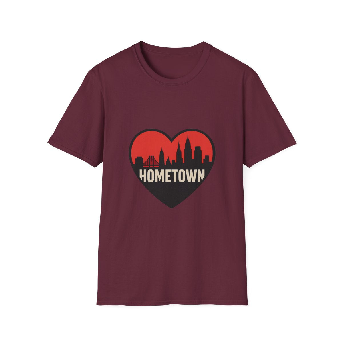 City Skyline Heart T-Shirt | Hometown Pride Tee | Urban City Lover Gift | NYC LA Chicago Shirt | Travel Souvenir Graphic Tee