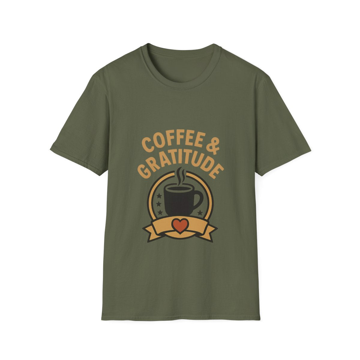 Coffee & Gratitude Shirt, Mindful Living Tee, Self Care Gift for Women, Positive Vibes T-Shirt, Grateful Heart Appreciation Top