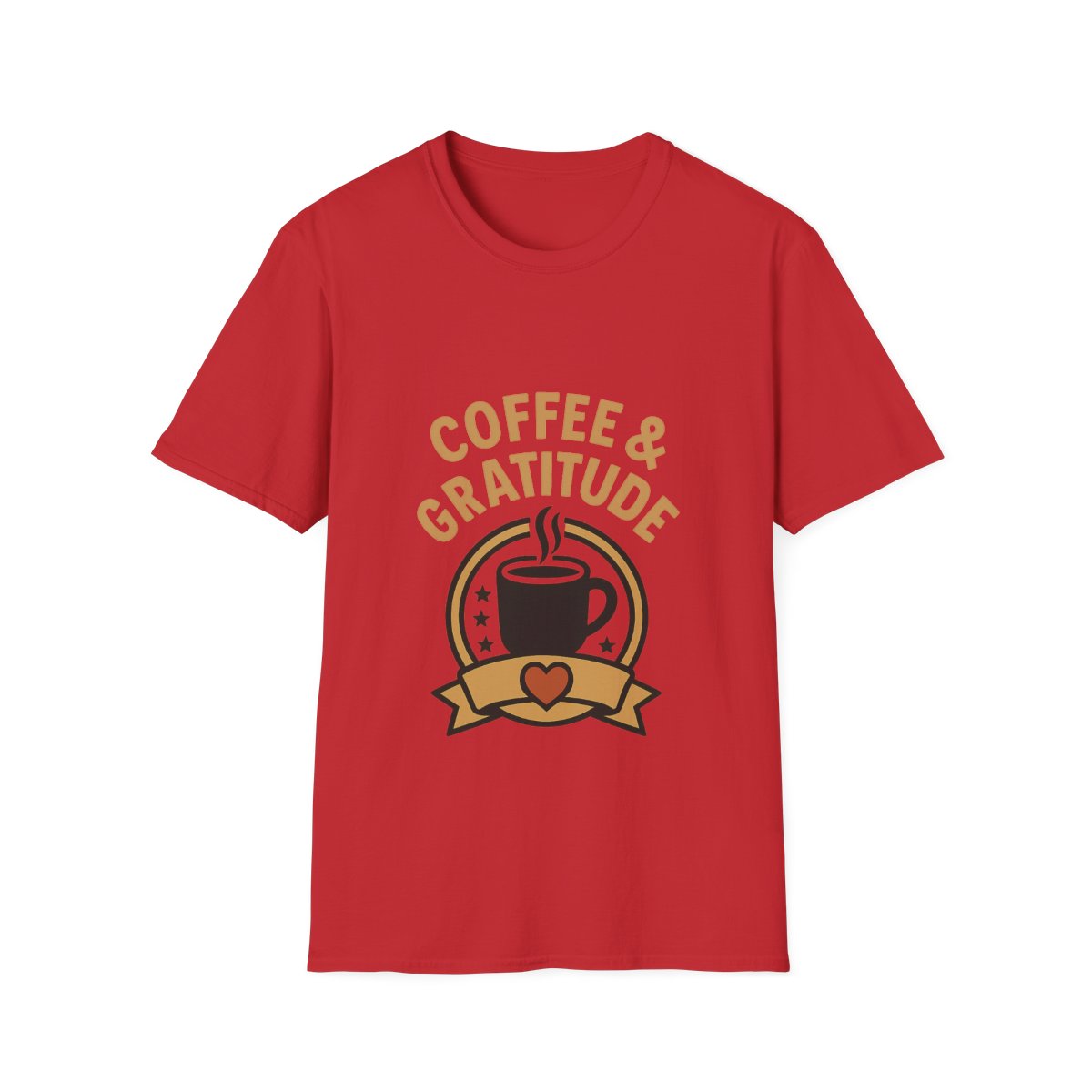 Coffee & Gratitude Shirt, Mindful Living Tee, Self Care Gift for Women, Positive Vibes T-Shirt, Grateful Heart Appreciation Top