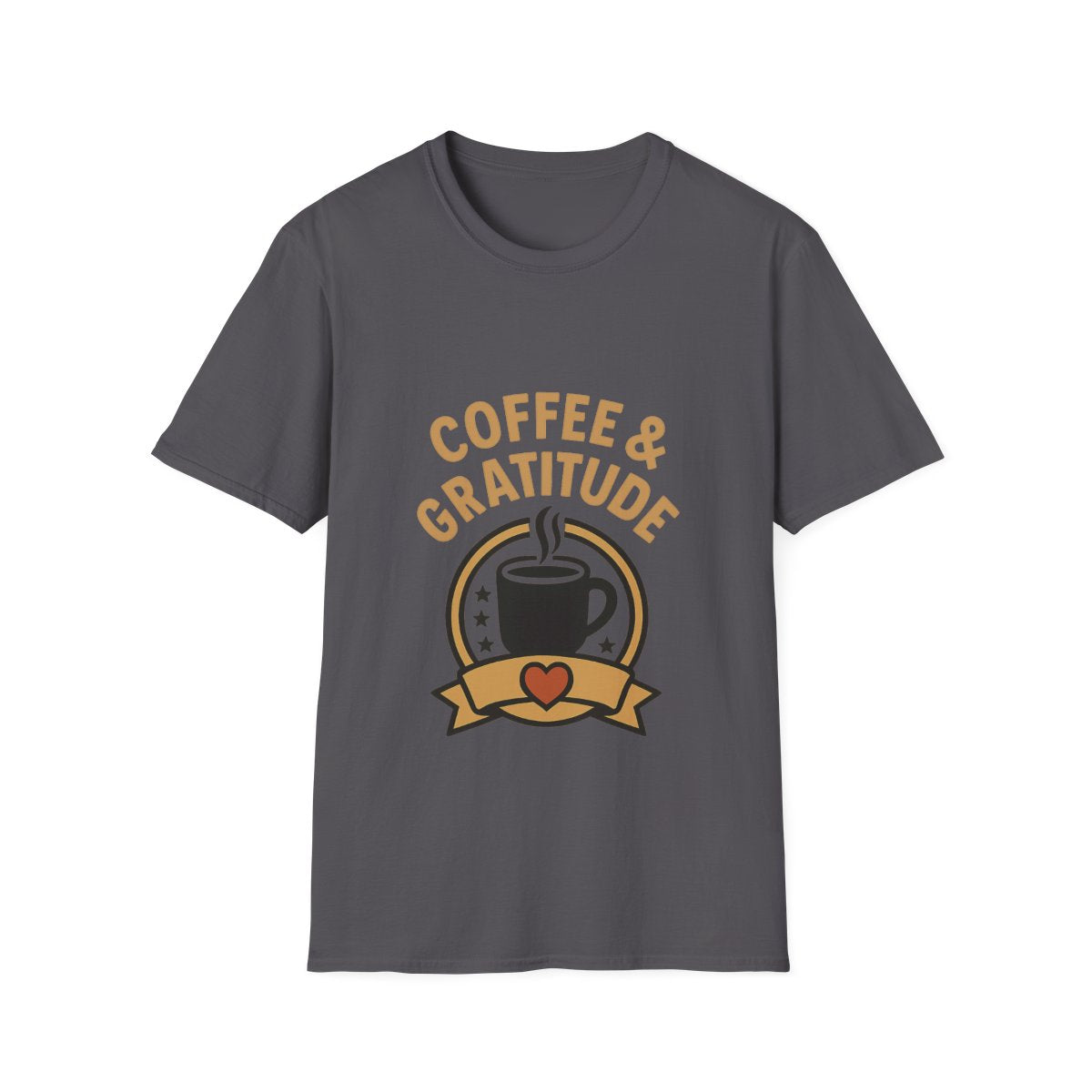Coffee & Gratitude Shirt, Mindful Living Tee, Self Care Gift for Women, Positive Vibes T-Shirt, Grateful Heart Appreciation Top