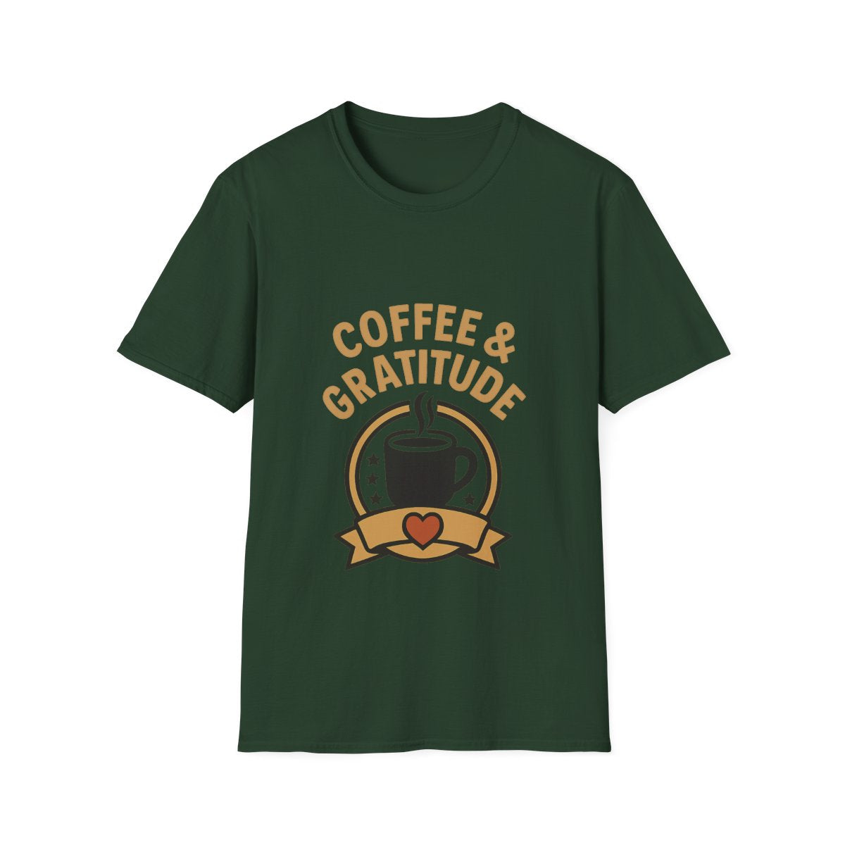 Coffee & Gratitude Shirt, Mindful Living Tee, Self Care Gift for Women, Positive Vibes T-Shirt, Grateful Heart Appreciation Top