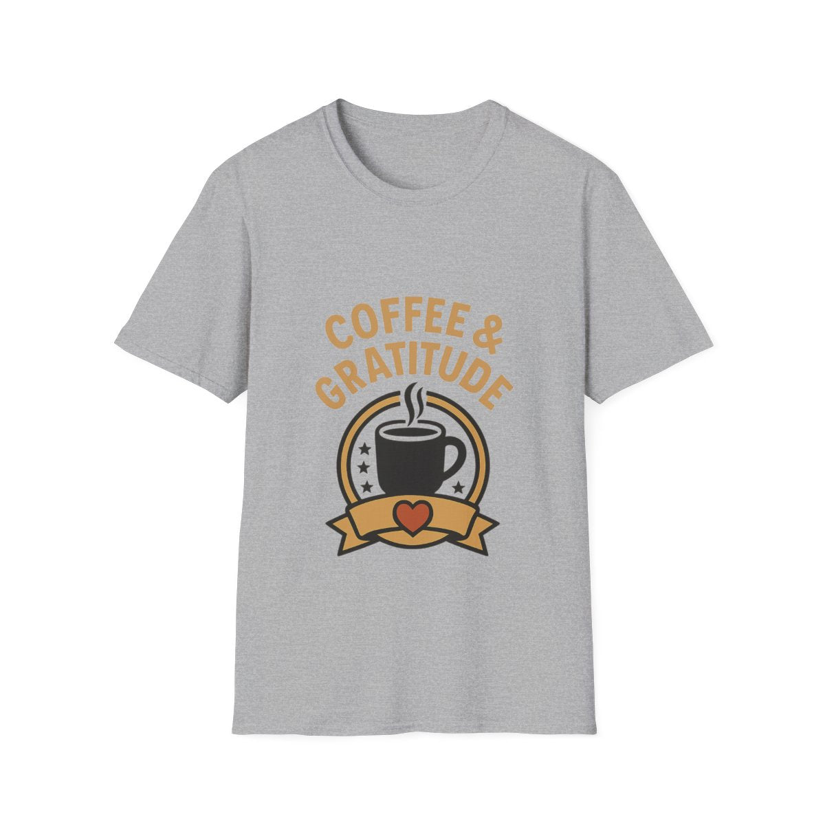 Coffee & Gratitude Shirt, Mindful Living Tee, Self Care Gift for Women, Positive Vibes T-Shirt, Grateful Heart Appreciation Top