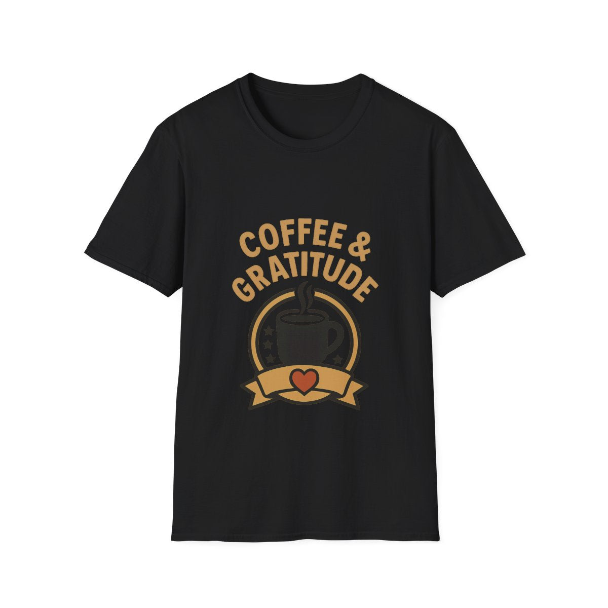 Coffee & Gratitude Shirt, Mindful Living Tee, Self Care Gift for Women, Positive Vibes T-Shirt, Grateful Heart Appreciation Top