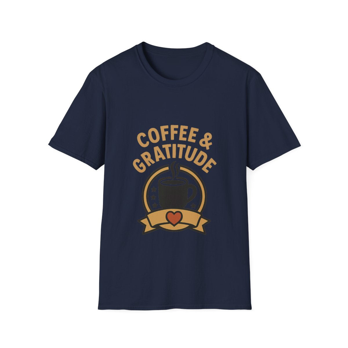 Coffee & Gratitude Shirt, Mindful Living Tee, Self Care Gift for Women, Positive Vibes T-Shirt, Grateful Heart Appreciation Top