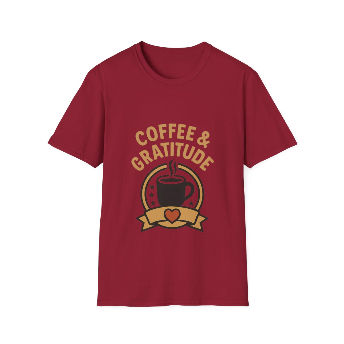 Coffee & Gratitude Shirt, Mindful Living Tee, Self Care Gift for Women, Positive Vibes T-Shirt, Grateful Heart Appreciation Top