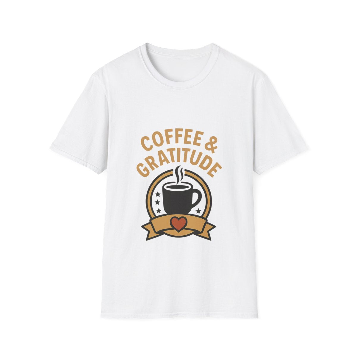 Coffee & Gratitude Shirt, Mindful Living Tee, Self Care Gift for Women, Positive Vibes T-Shirt, Grateful Heart Appreciation Top