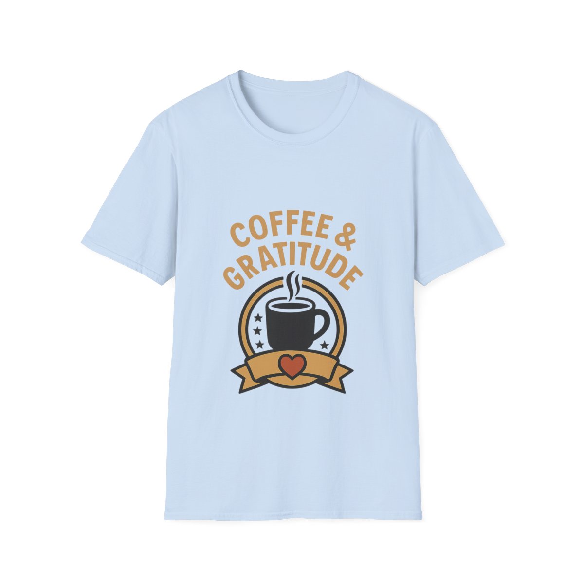 Coffee & Gratitude Shirt, Mindful Living Tee, Self Care Gift for Women, Positive Vibes T-Shirt, Grateful Heart Appreciation Top