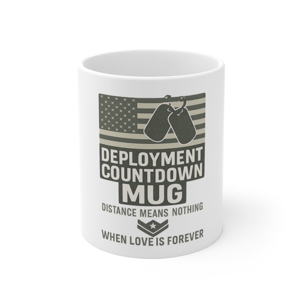 Deployment Countdown Mug Military Spouse Gift Distance Means Nothing Quote Coffee Cup Milso Strong Together Homecoming Present