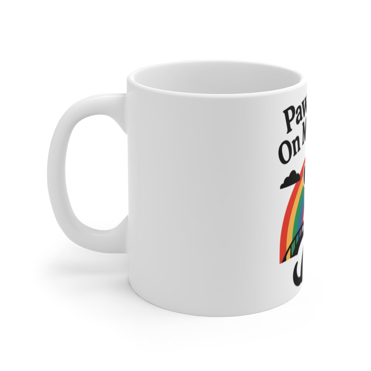 Dog Memorial Mug, Pet Loss Gift, Paw Prints On My Heart, Dog Sympathy Gift, Rainbow Bridge, Pet Remembrance, Dog Loss Coffee Mug