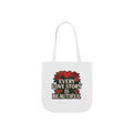 Every Love Story Is Beautiful Tote Bag, Floral Anniversary Gift for Wife, Romantic Wedding Quote Bag, Engagement Gift Women