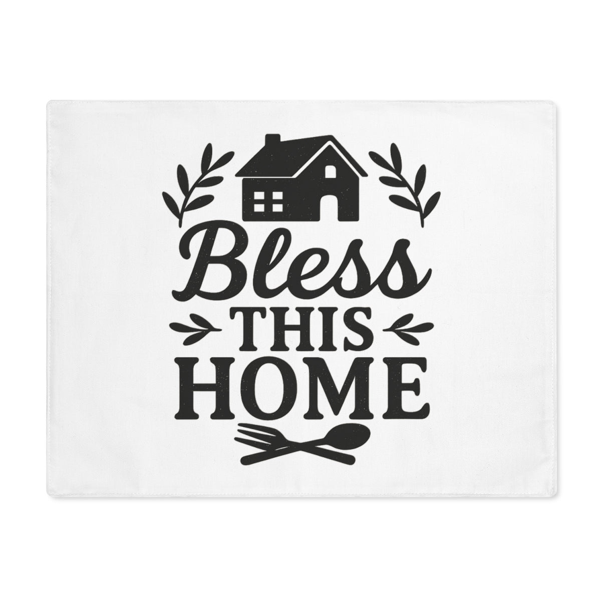 Farmhouse Kitchen Placemat Bless This Home Rustic Dining Table Decor Cottage Core Table Mat Faith Gift for Mom Housewarming