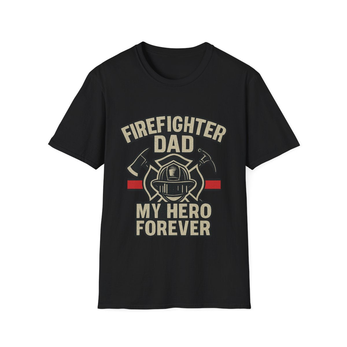 Firefighter Dad My Hero Forever Shirt Father's Day Gift Vintage Fireman Maltese Cross Thin Red Line Tee Dad Appreciation Gift