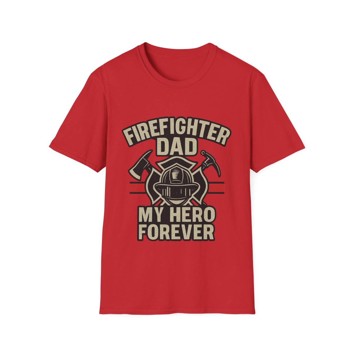 Firefighter Dad My Hero Forever Shirt Father's Day Gift Vintage Fireman Maltese Cross Thin Red Line Tee Dad Appreciation Gift