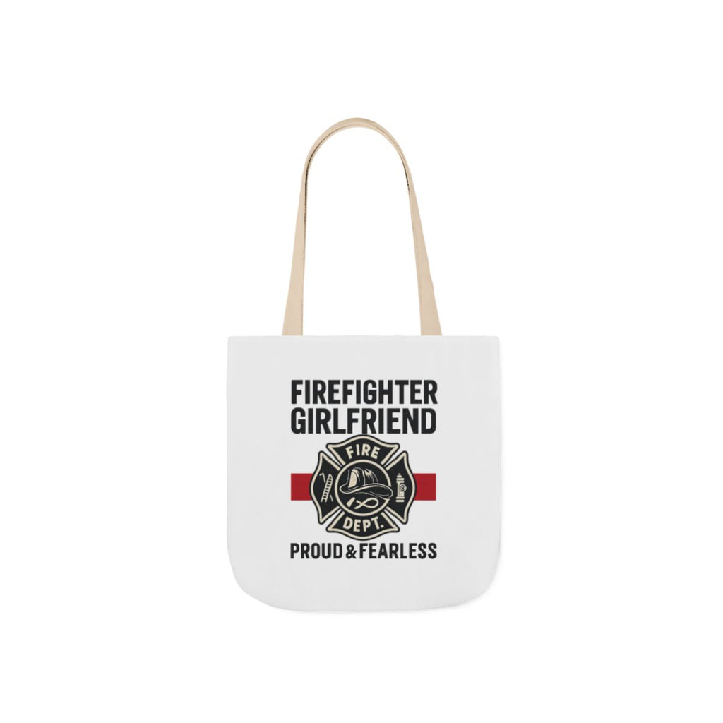 Firefighter Girlfriend Tote Bag Proud & Fearless Gift Fire Department Supporter Maltese Cross Fire Wife Canvas Bag