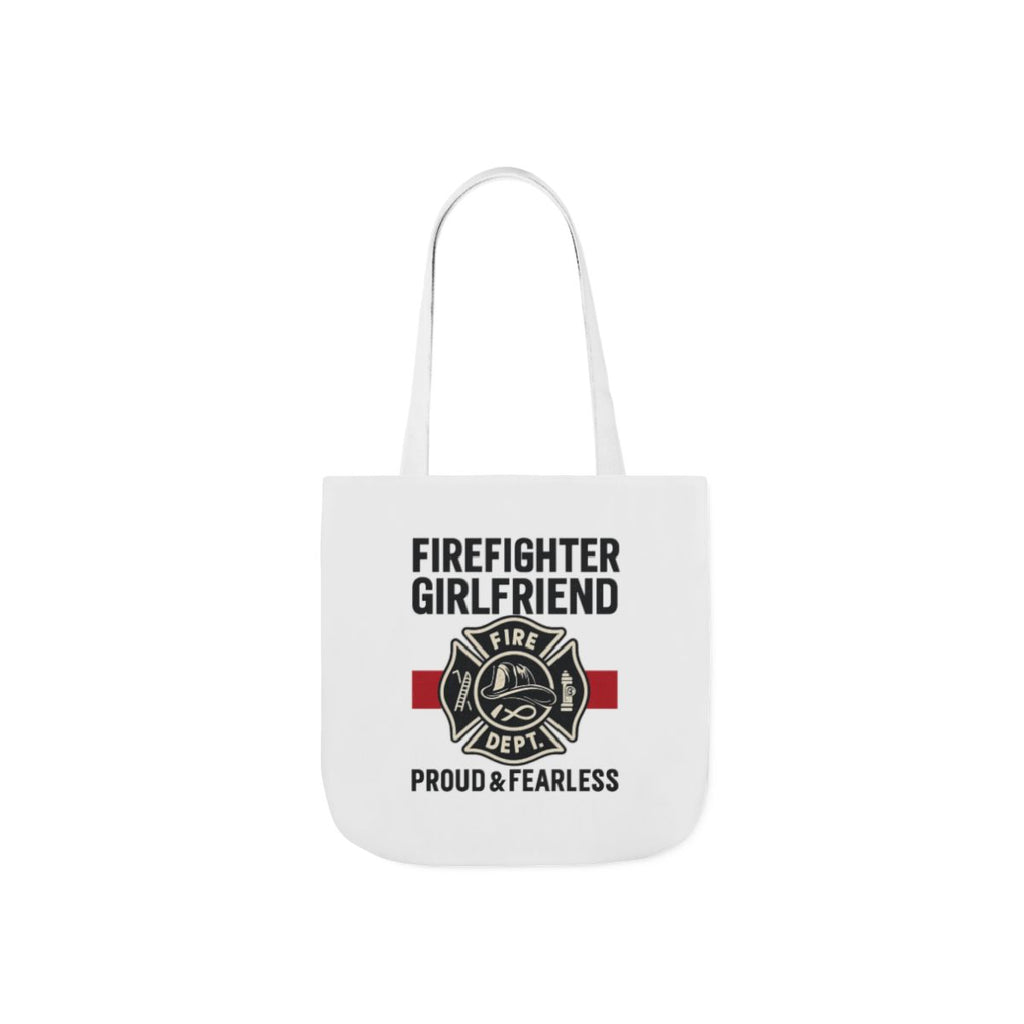 Firefighter Girlfriend Tote Bag Proud & Fearless Gift Fire Department Supporter Maltese Cross Fire Wife Canvas Bag