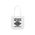 Firefighter Girlfriend Tote Bag Proud & Fearless Gift Fire Department Supporter Maltese Cross Fire Wife Canvas Bag