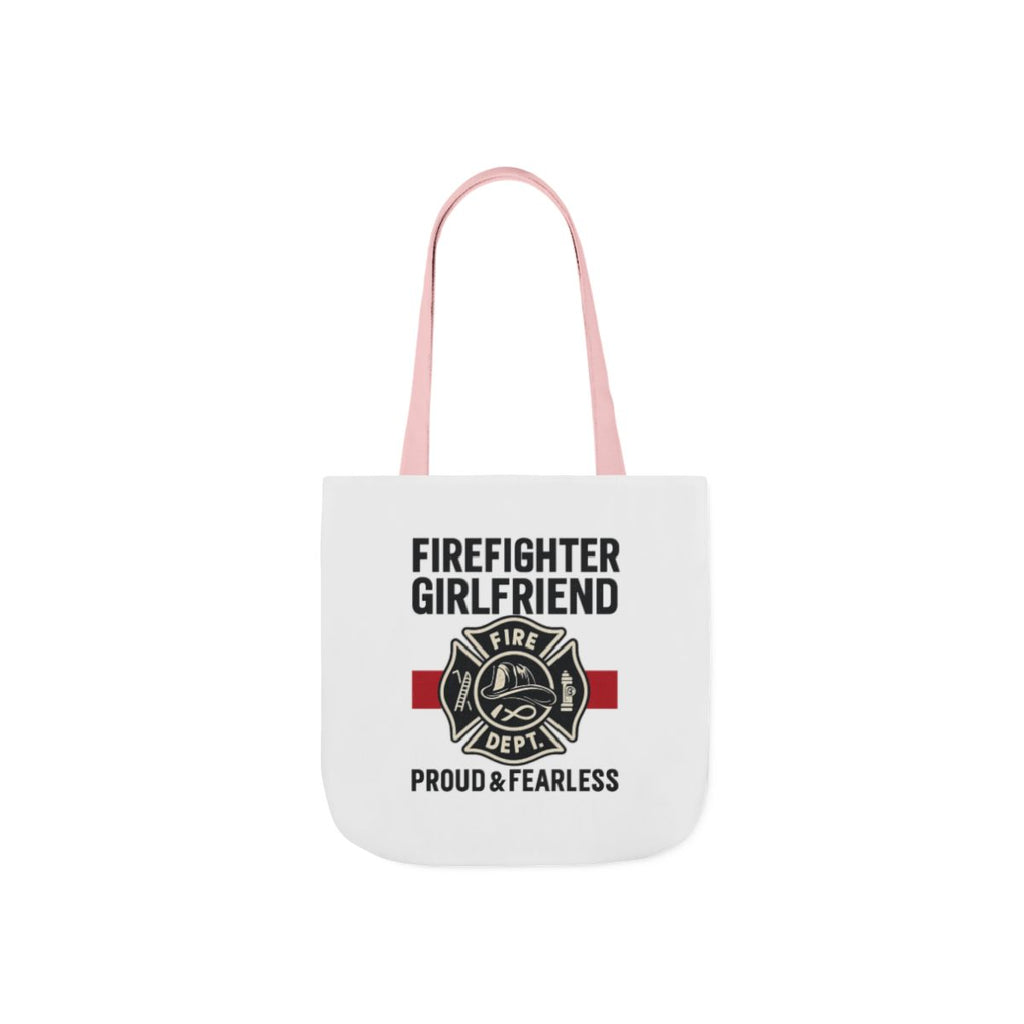 Firefighter Girlfriend Tote Bag Proud & Fearless Gift Fire Department Supporter Maltese Cross Fire Wife Canvas Bag