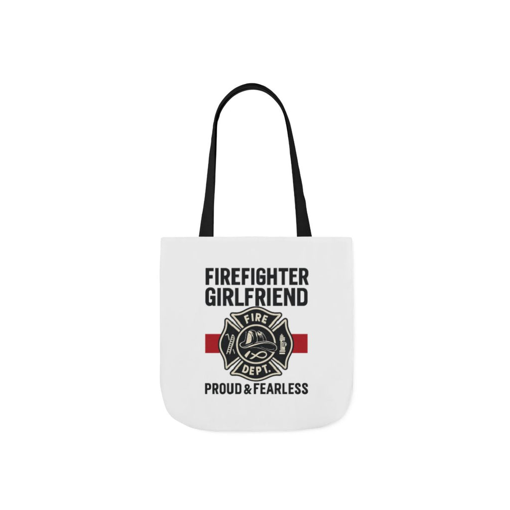 Firefighter Girlfriend Tote Bag Proud & Fearless Gift Fire Department Supporter Maltese Cross Fire Wife Canvas Bag
