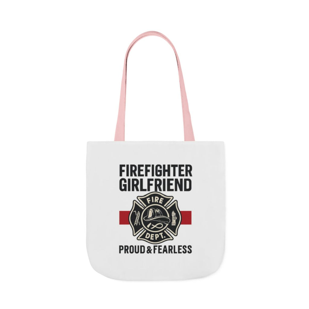 Firefighter Girlfriend Tote Bag Proud & Fearless Gift Fire Department Supporter Maltese Cross Fire Wife Canvas Bag