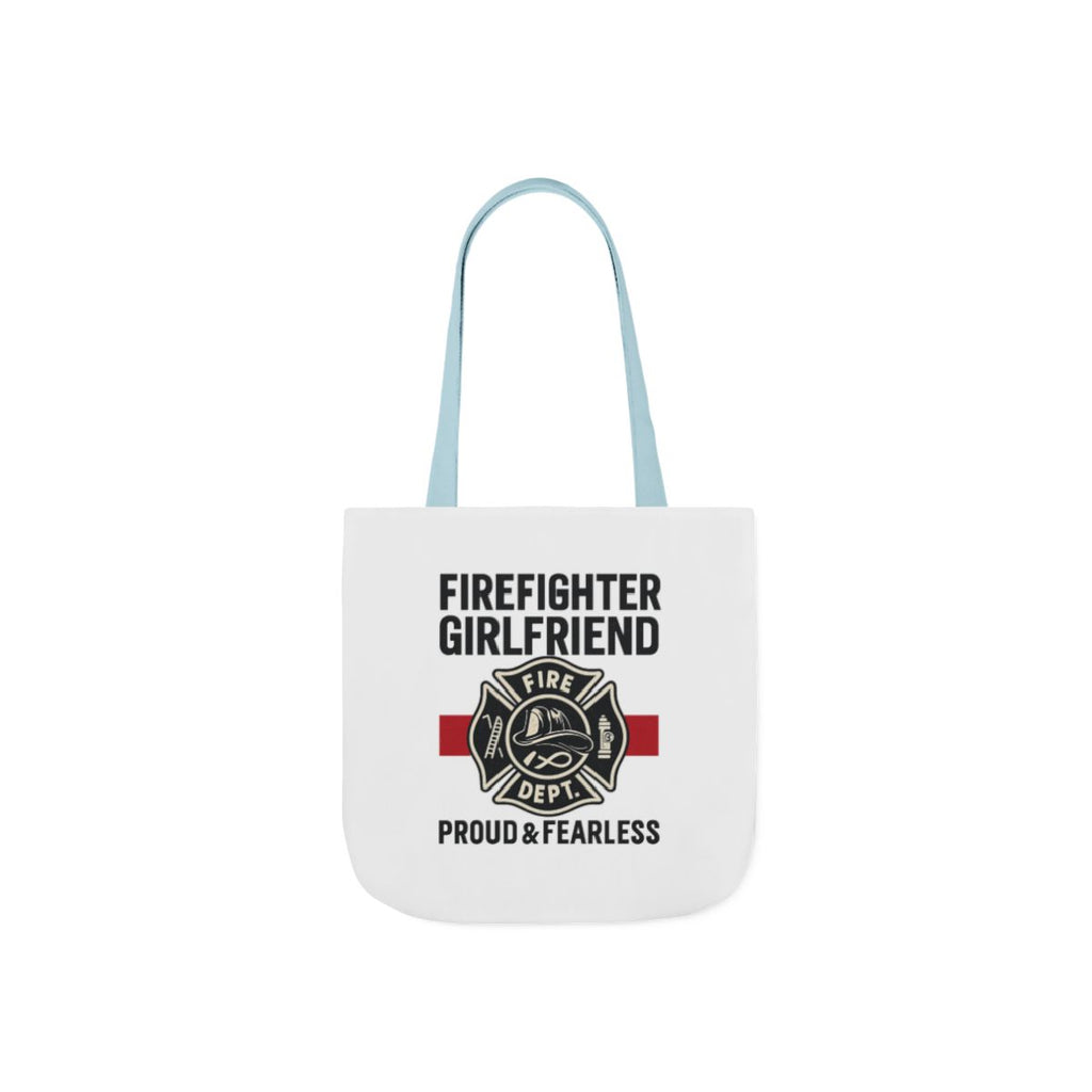 Firefighter Girlfriend Tote Bag Proud & Fearless Gift Fire Department Supporter Maltese Cross Fire Wife Canvas Bag