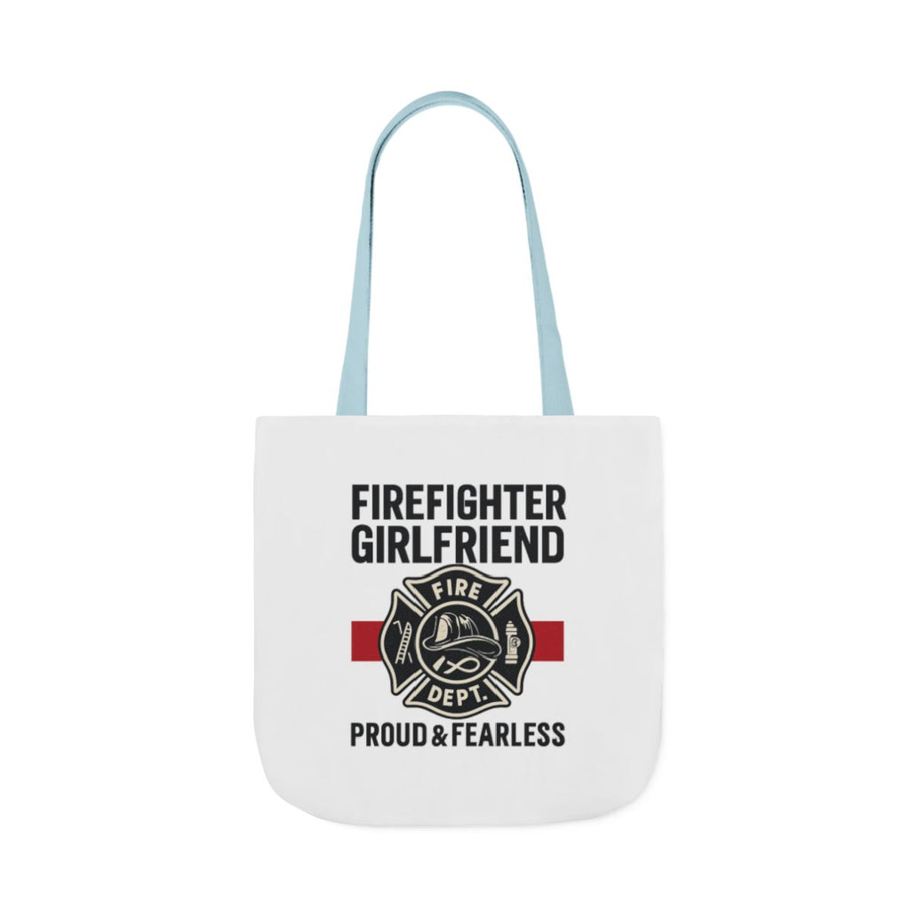 Firefighter Girlfriend Tote Bag Proud & Fearless Gift Fire Department Supporter Maltese Cross Fire Wife Canvas Bag