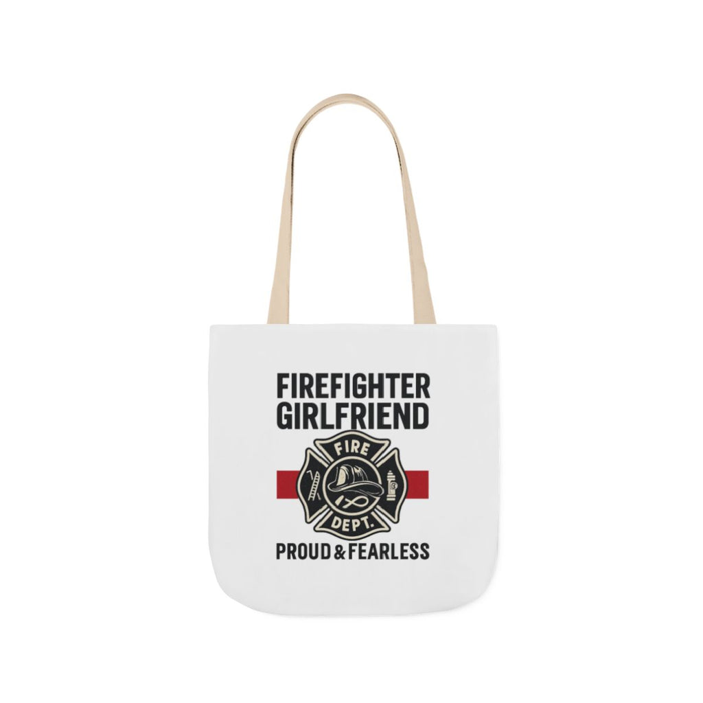 Firefighter Girlfriend Tote Bag Proud & Fearless Gift Fire Department Supporter Maltese Cross Fire Wife Canvas Bag