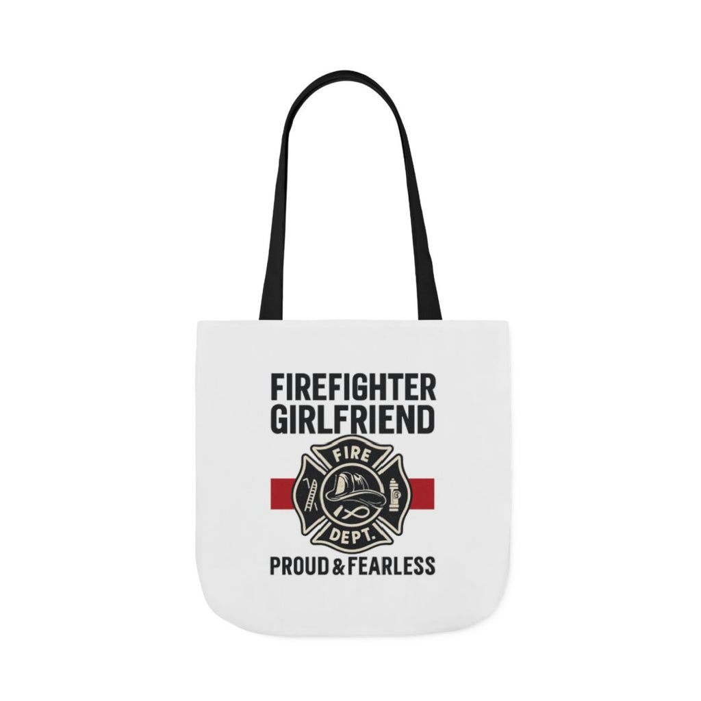 Firefighter Girlfriend Tote Bag Proud & Fearless Gift Fire Department Supporter Maltese Cross Fire Wife Canvas Bag